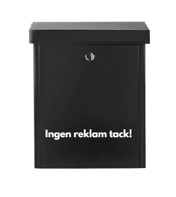 Ingen reklam tack-dekal