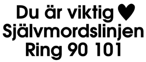 Du är viktig självmordslinjen Dekal