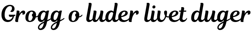 Grogg o luder livet duger Dekal